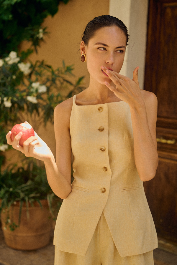 NANCY GILET - DUSTY CITRON