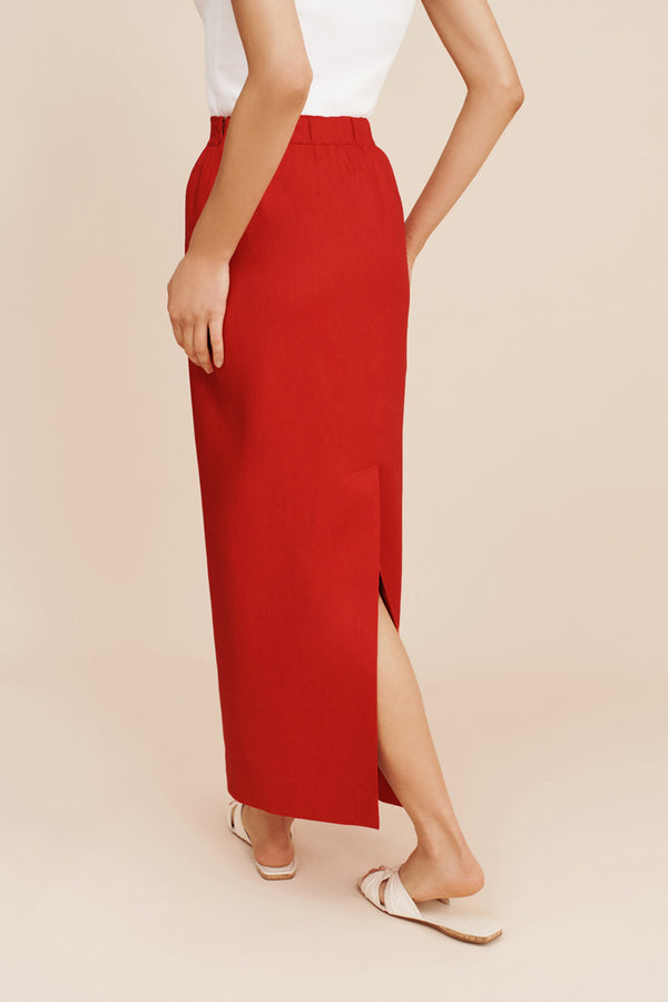 BONNIE PENCIL SKIRT - RED