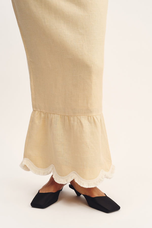 ESSIE STRAPLESS DRESS - DUSTY CITRON