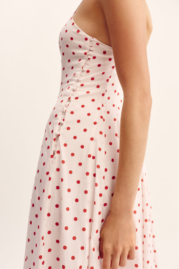 PALOMA MAXI DRESS - PETITE POLKA DOT