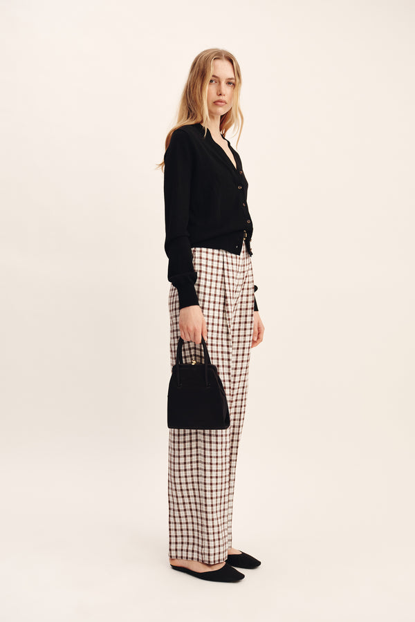 MACKENZIE TROUSER - CHOCOLATE PLAID