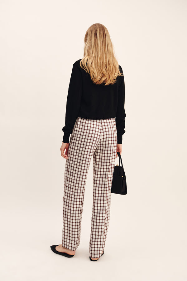 MACKENZIE TROUSER - CHOCOLATE PLAID