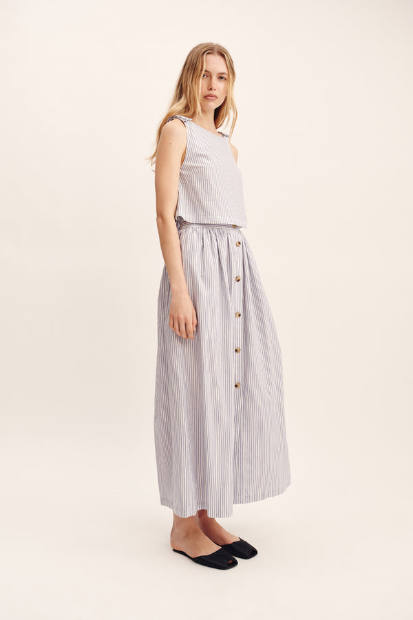 ROMEO TOP - BLUE STRIPE
