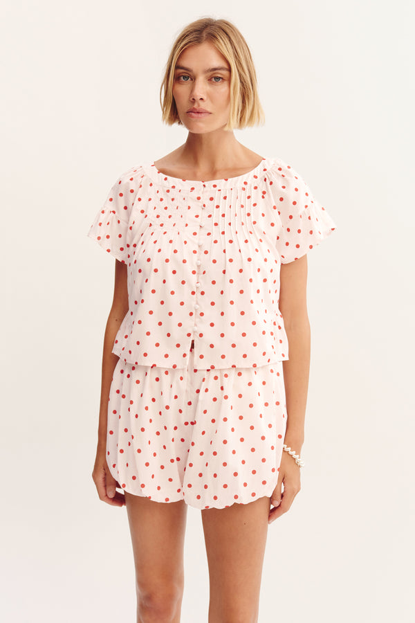 PALOMA BLOUSE - PETITE POLKA DOT