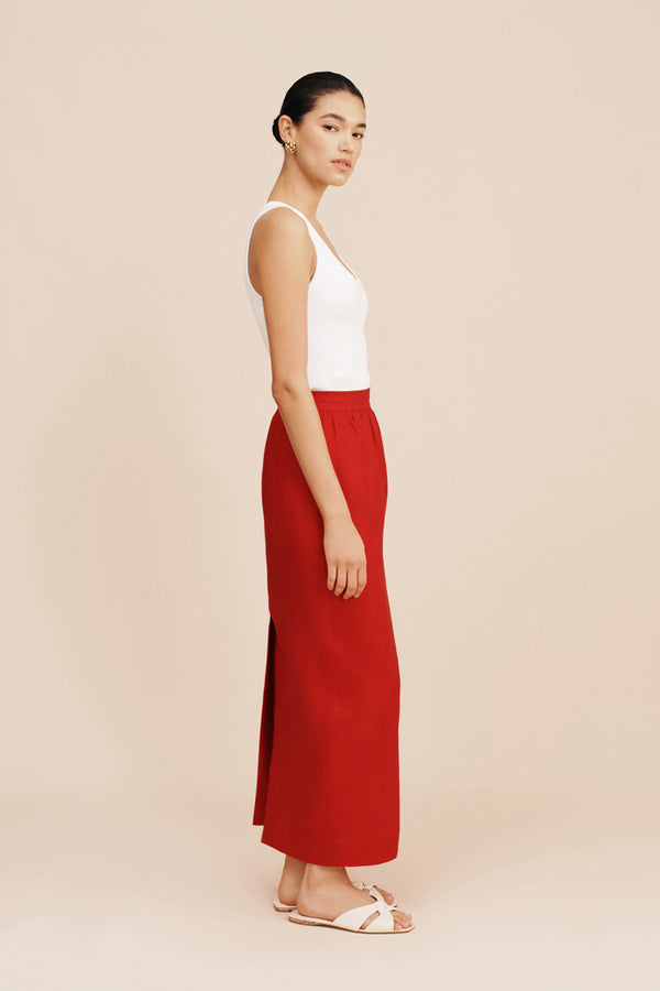 BONNIE PENCIL SKIRT - RED