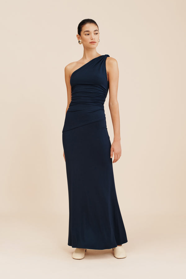 SASHA ONE SHOULDER TOP - ROYAL BLUE
