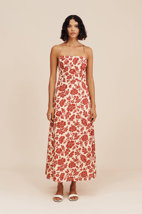 LORI DRESS - SCARLET BLOOM