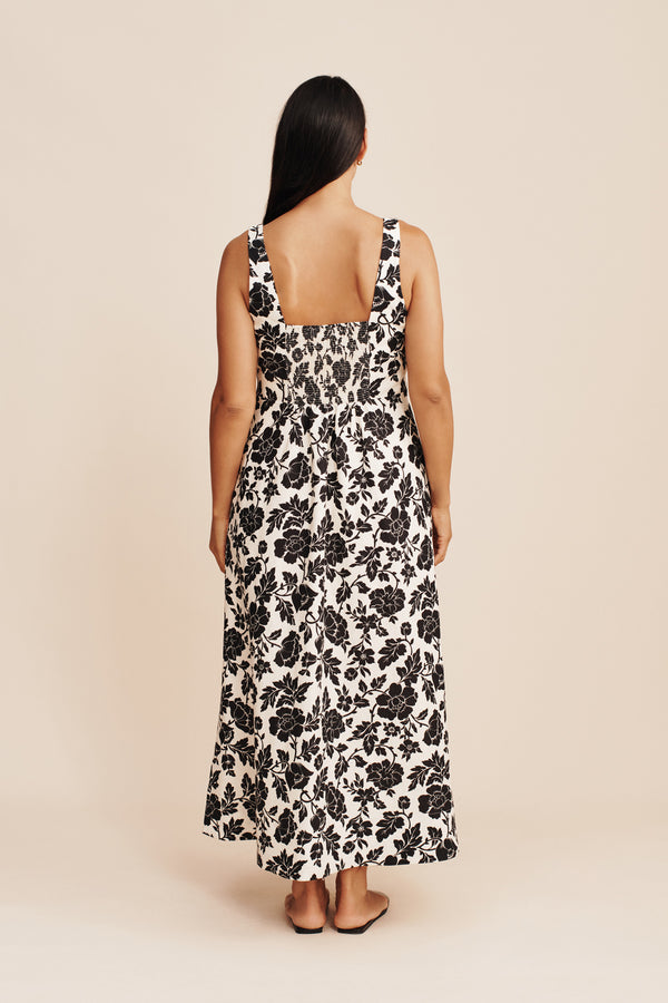 SKYLA DRESS - NOIR BLOOM