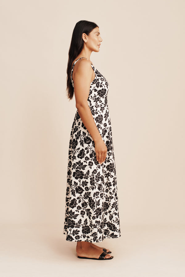 SKYLA DRESS - NOIR BLOOM