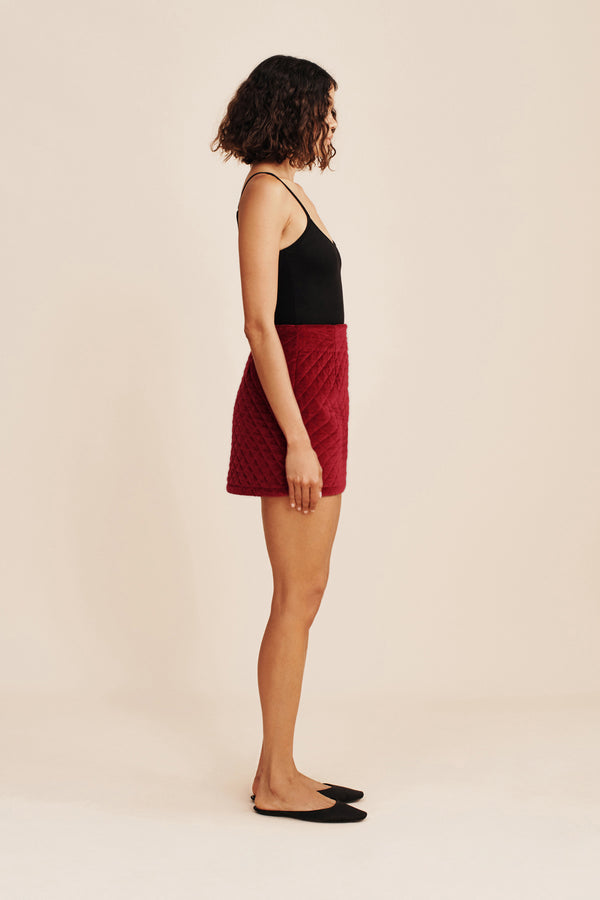 ROMEO MINI SKIRT - RED VELVET