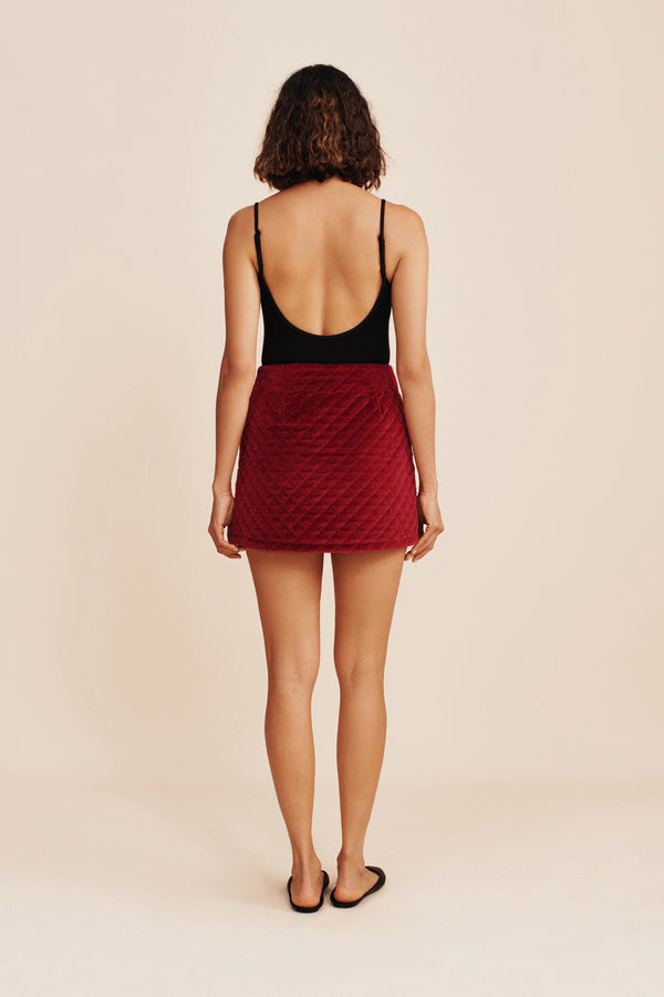 ROMEO MINI SKIRT - RED VELVET