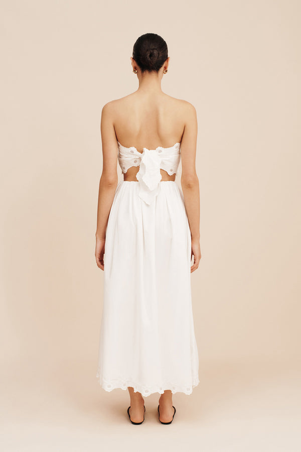 ANTOINETTE TIE TOP - VINTAGE WHITE
