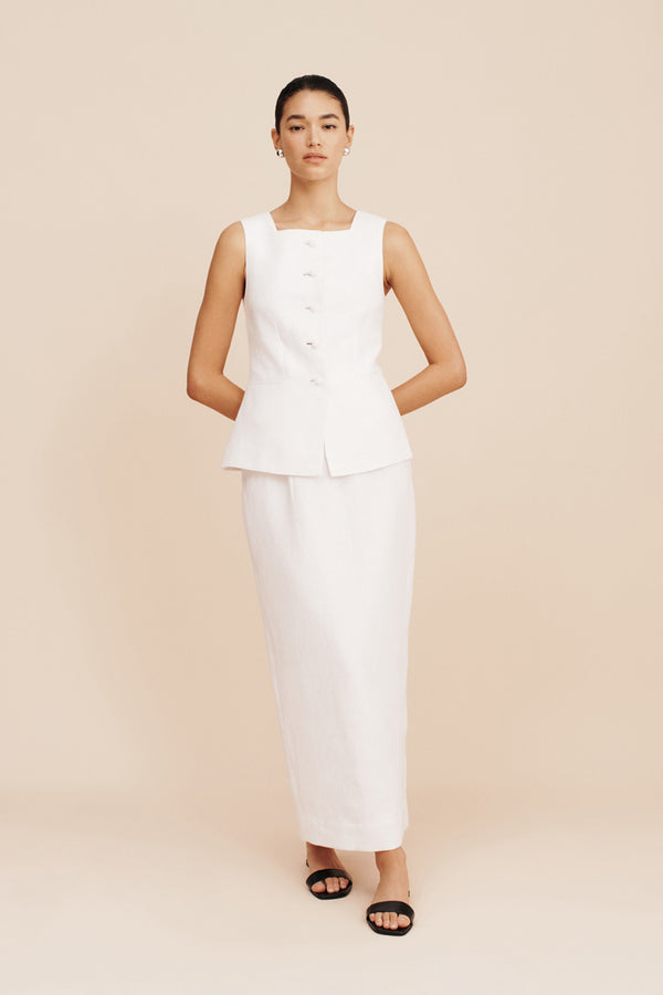 BONNIE PENCIL SKIRT - IVORY