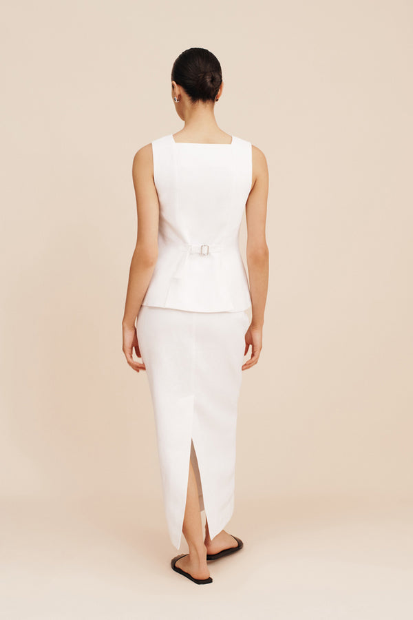 BONNIE PENCIL SKIRT - IVORY