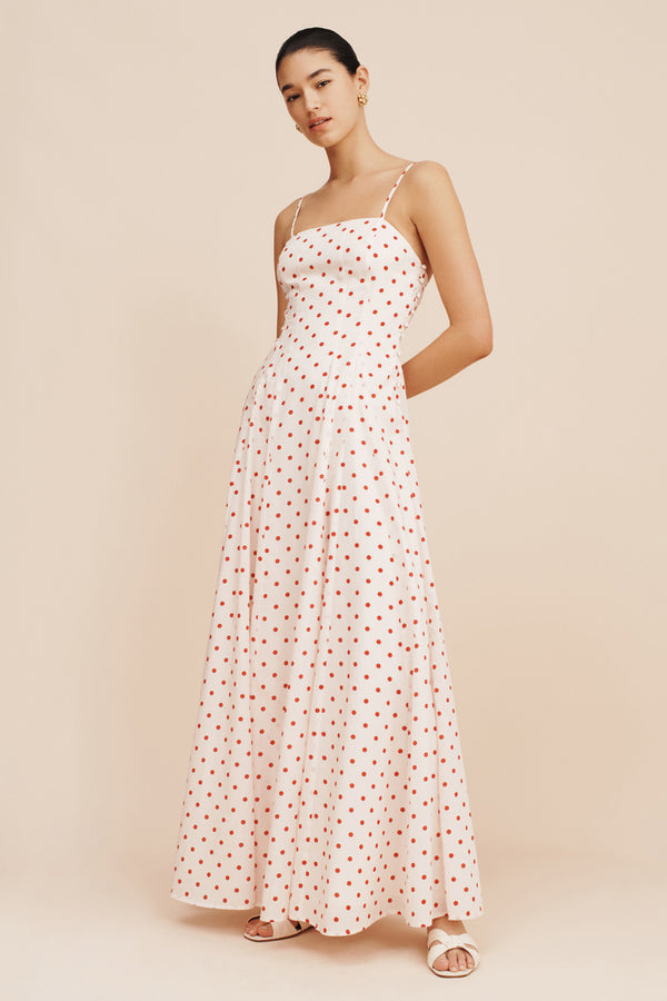 PALOMA MAXI DRESS - PETITE POLKA DOT