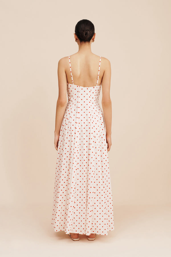 PALOMA MAXI DRESS - PETITE POLKA DOT