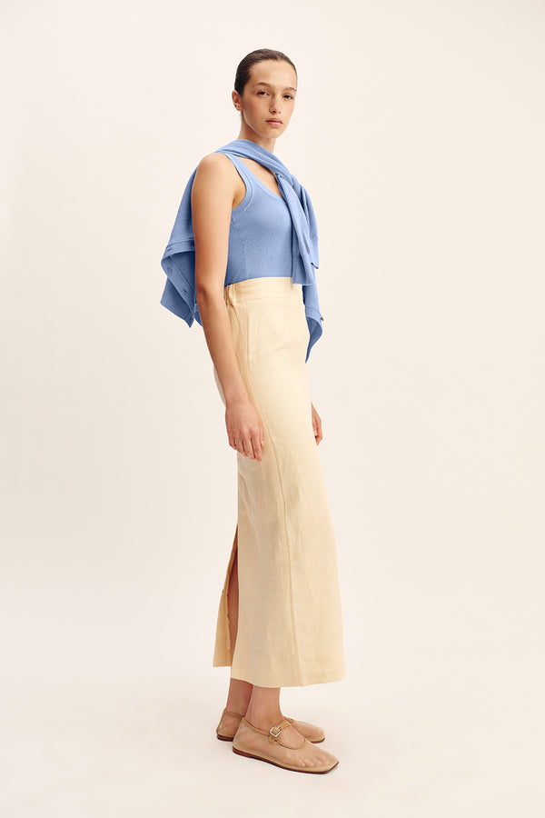 EMMA PENCIL SKIRT - DUSTY CITRON