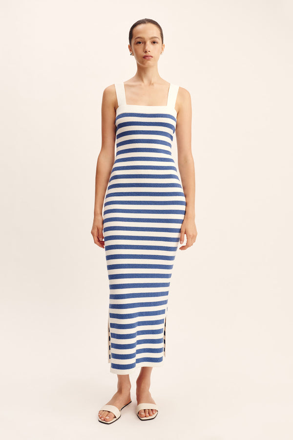 ARI DRESS - BLUE STRIPE