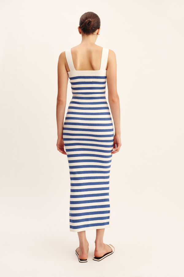ARI DRESS - BLUE STRIPE