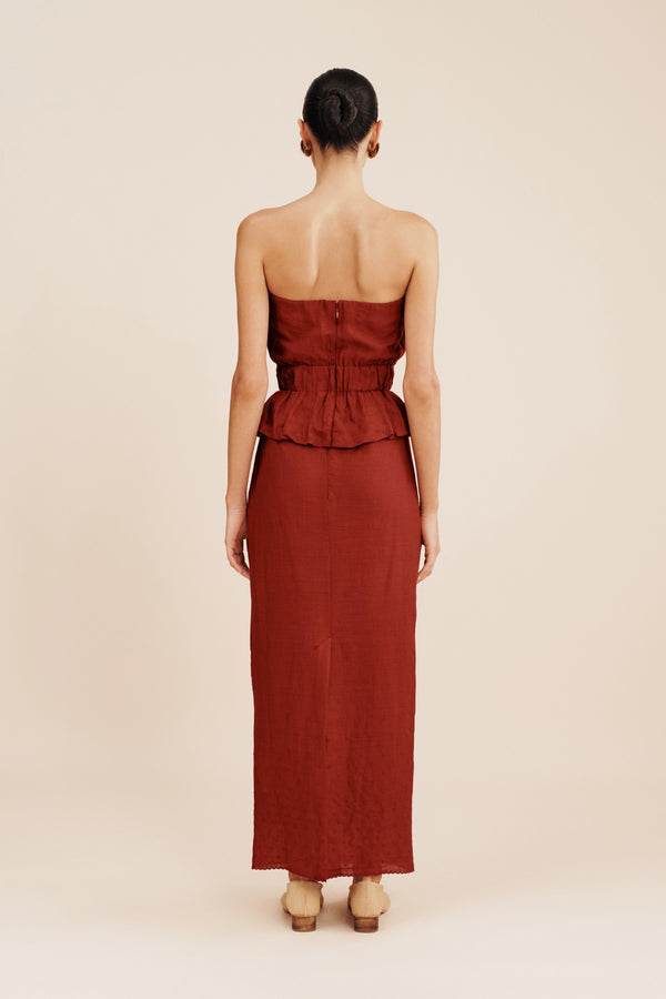 AURELIA SKIRT - MERLOT