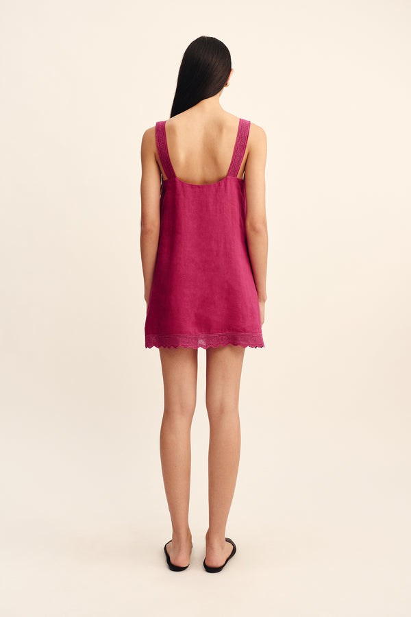 GRACE MINI DRESS - DRAGON FRUIT