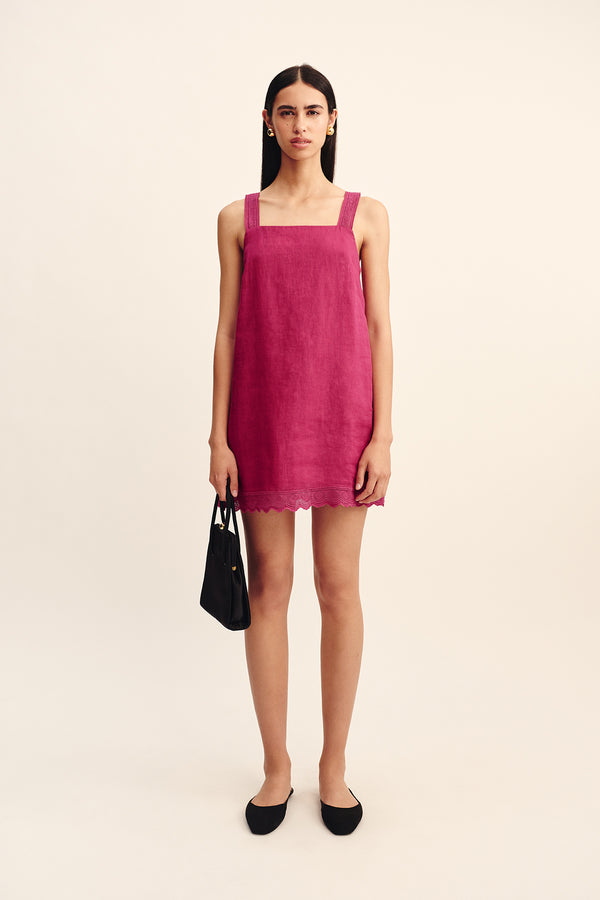 GRACE MINI DRESS - DRAGON FRUIT