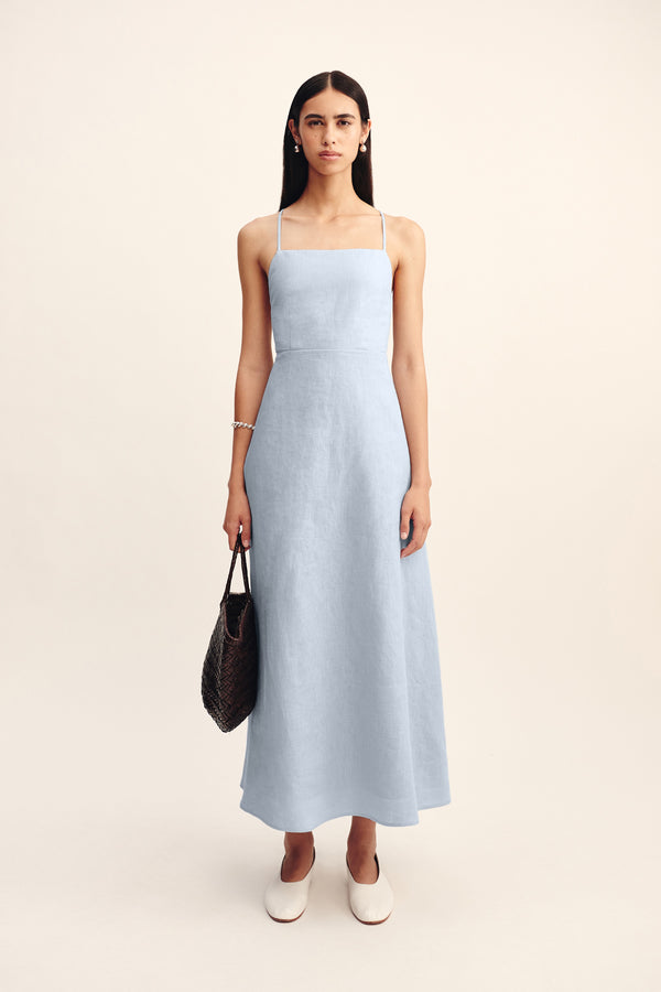 LORI DRESS - SILVER BLUE