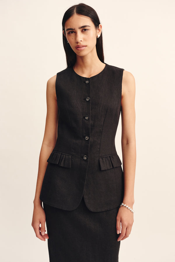 MATILDA GILET - BLACK