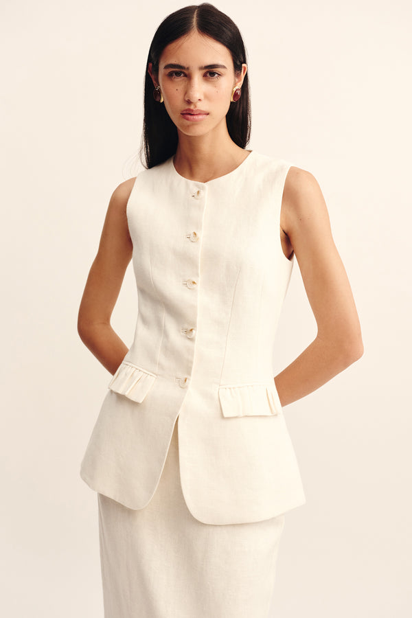 MATILDA GILET - CREAM