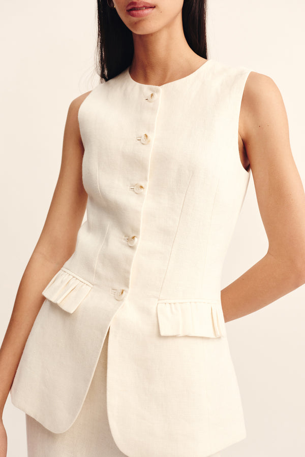 MATILDA GILET - CREAM