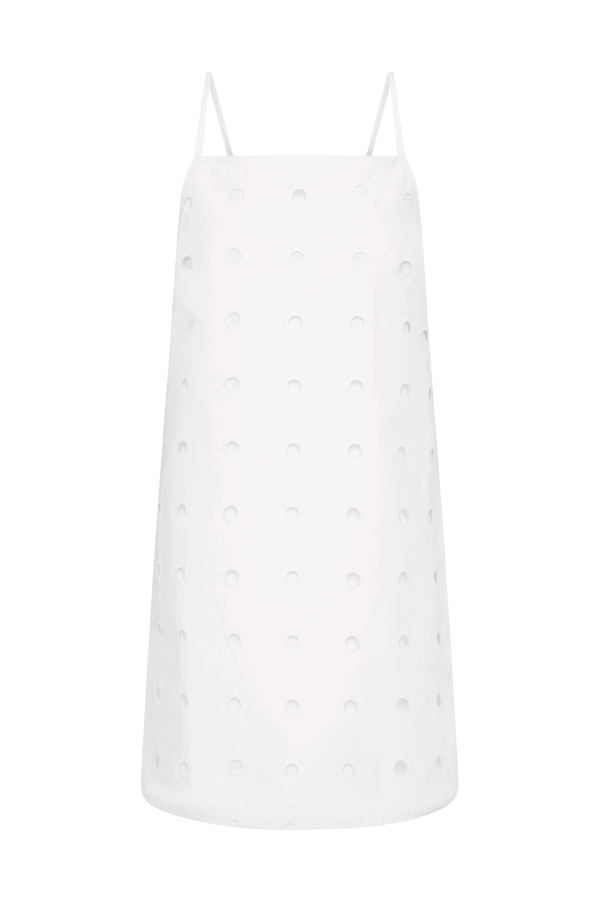 PEGGY MINI DRESS - VINTAGE WHITE