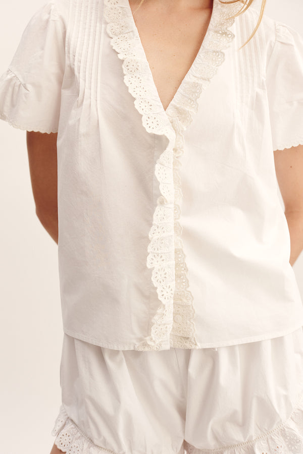 EZRA BLOUSE - VINTAGE WHITE