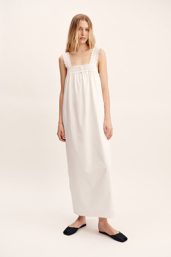 EZRA DRESS - VINTAGE WHITE