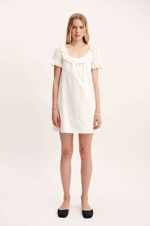 EZRA SHIFT DRESS - VINTAGE WHITE