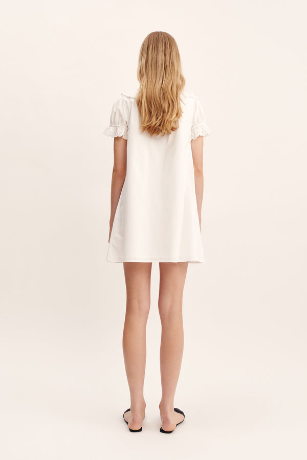EZRA SHIFT DRESS - VINTAGE WHITE