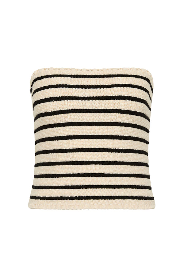 HENRY TOP - CREAM & BLACK