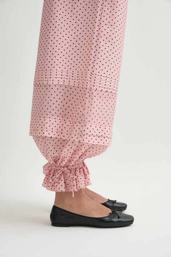 PEARL PANTS - BERRY CHOC POLKA DOT