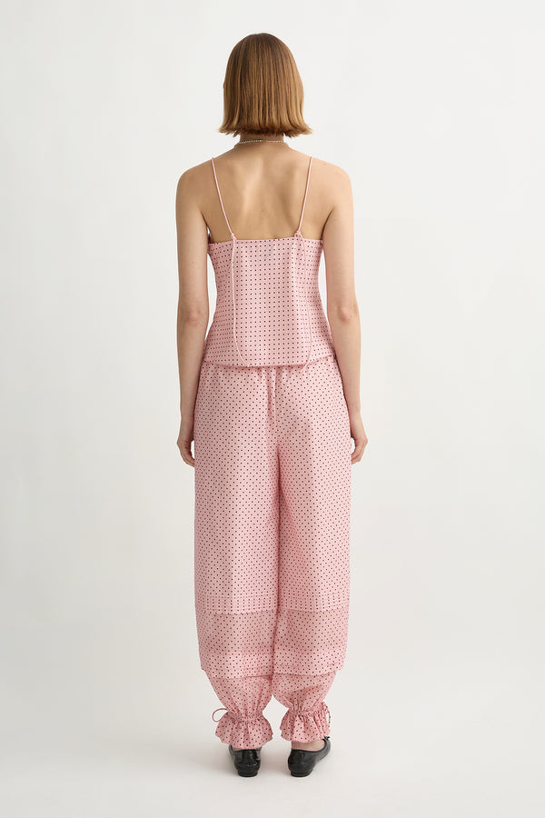 PEARL CAMI - BERRY CHOC POLKA DOT