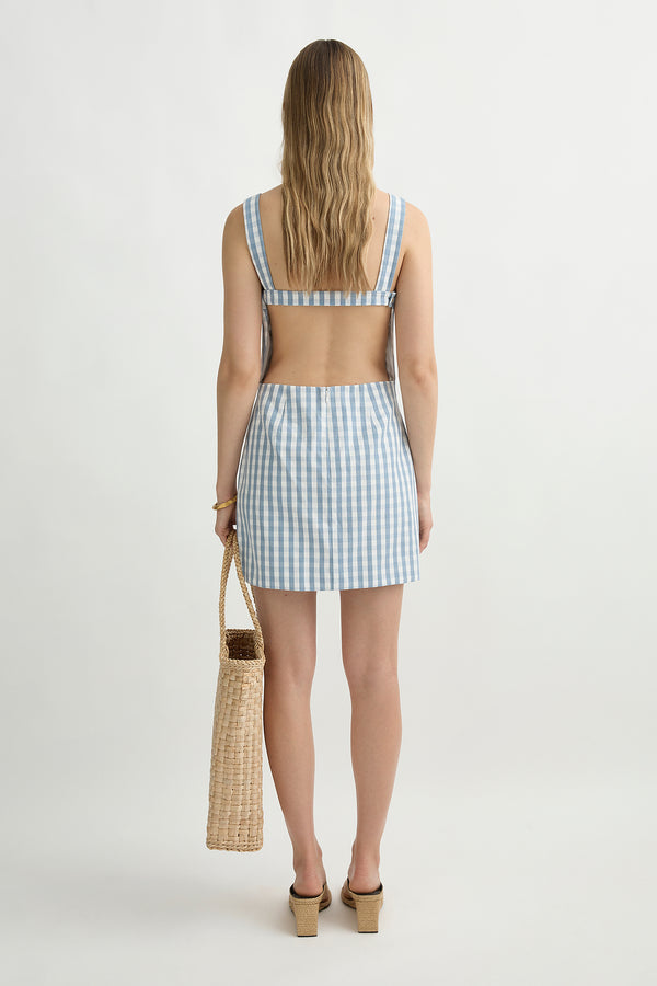 HEIDI DRESS - BLUE GINGHAM