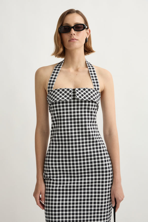 CHIARA DRESS - BLACK/WHITE