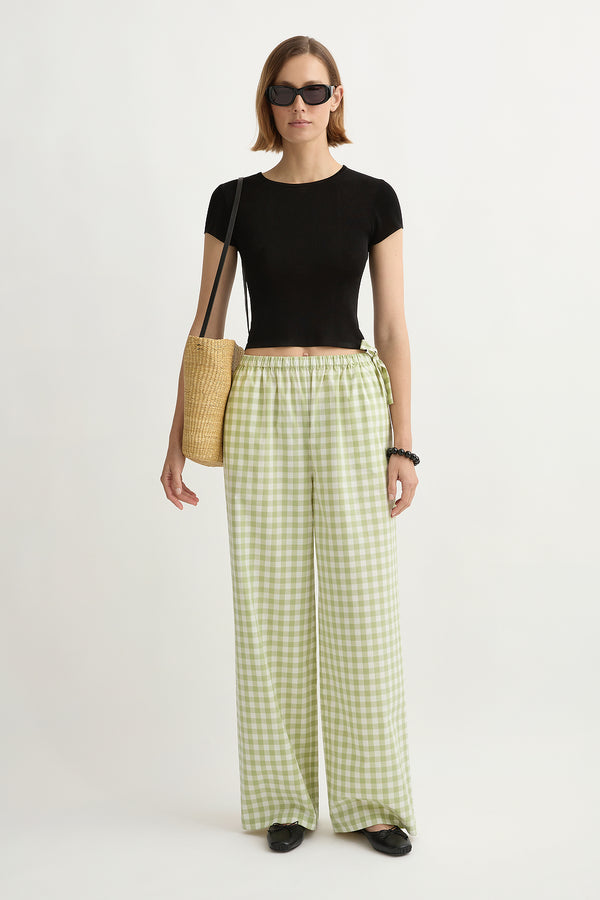 WENDY PANT - PEAR GINGHAM