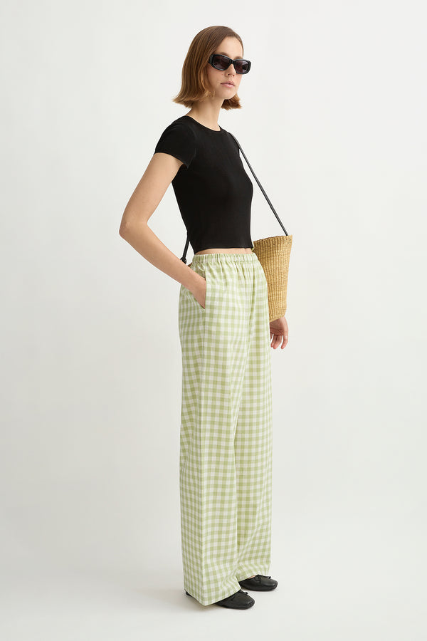 WENDY PANT - PEAR GINGHAM