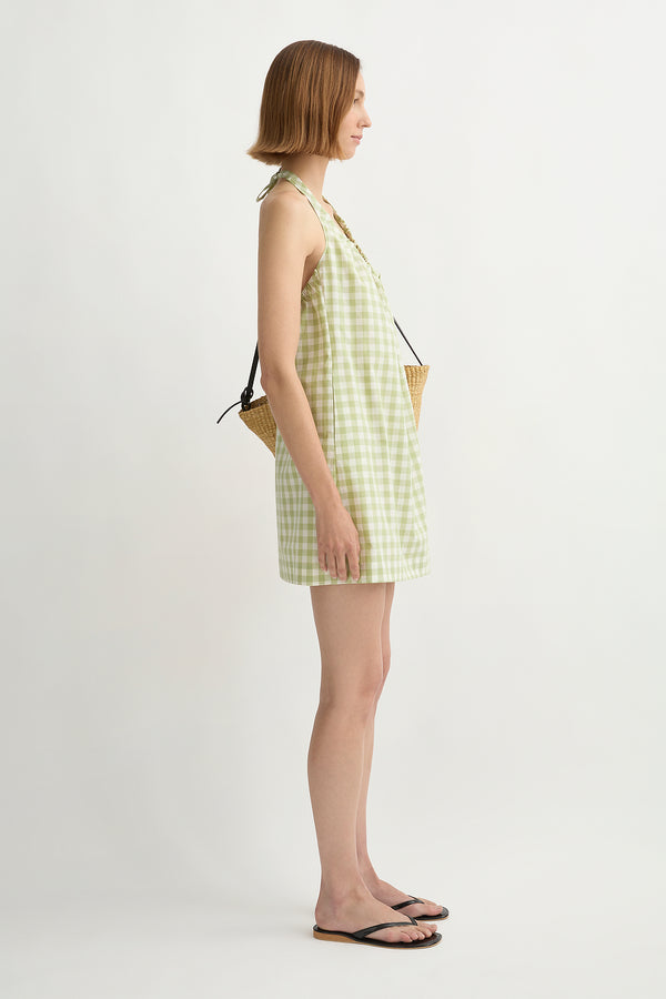 WENDY MINI DRESS - PEAR GINGHAM