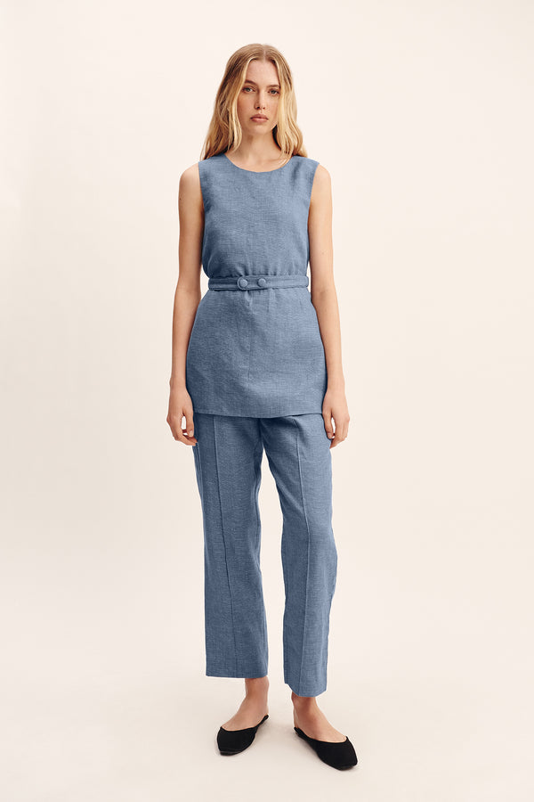THEA TUNIC - STEEL BLUE
