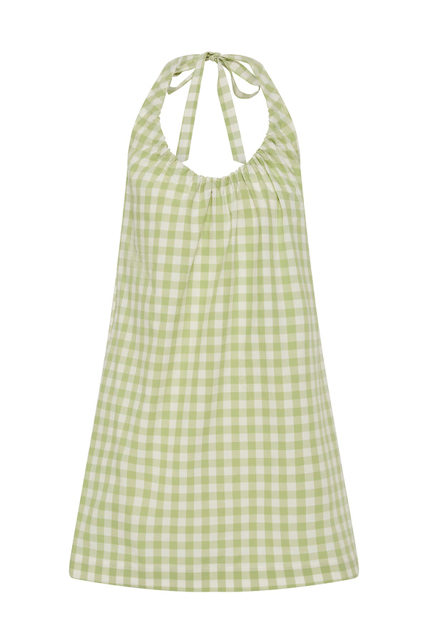WENDY MINI DRESS - PEAR GINGHAM