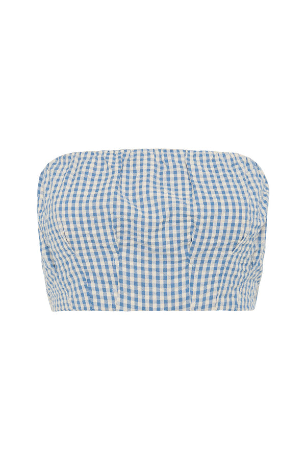 MIRA BANDEAU - BLUE GINGHAM