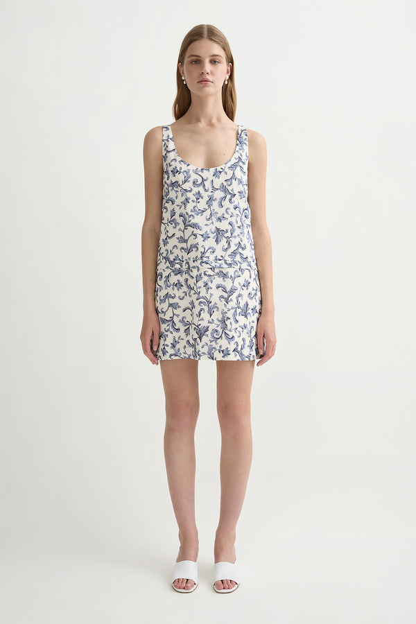 RUE MINI DRESS - BLUE BAROQUE