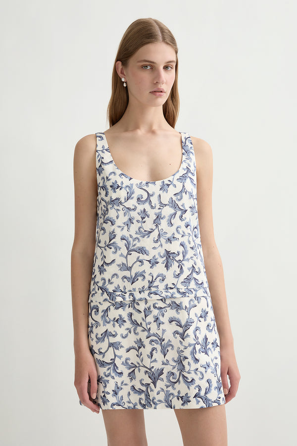 RUE MINI DRESS - BLUE BAROQUE