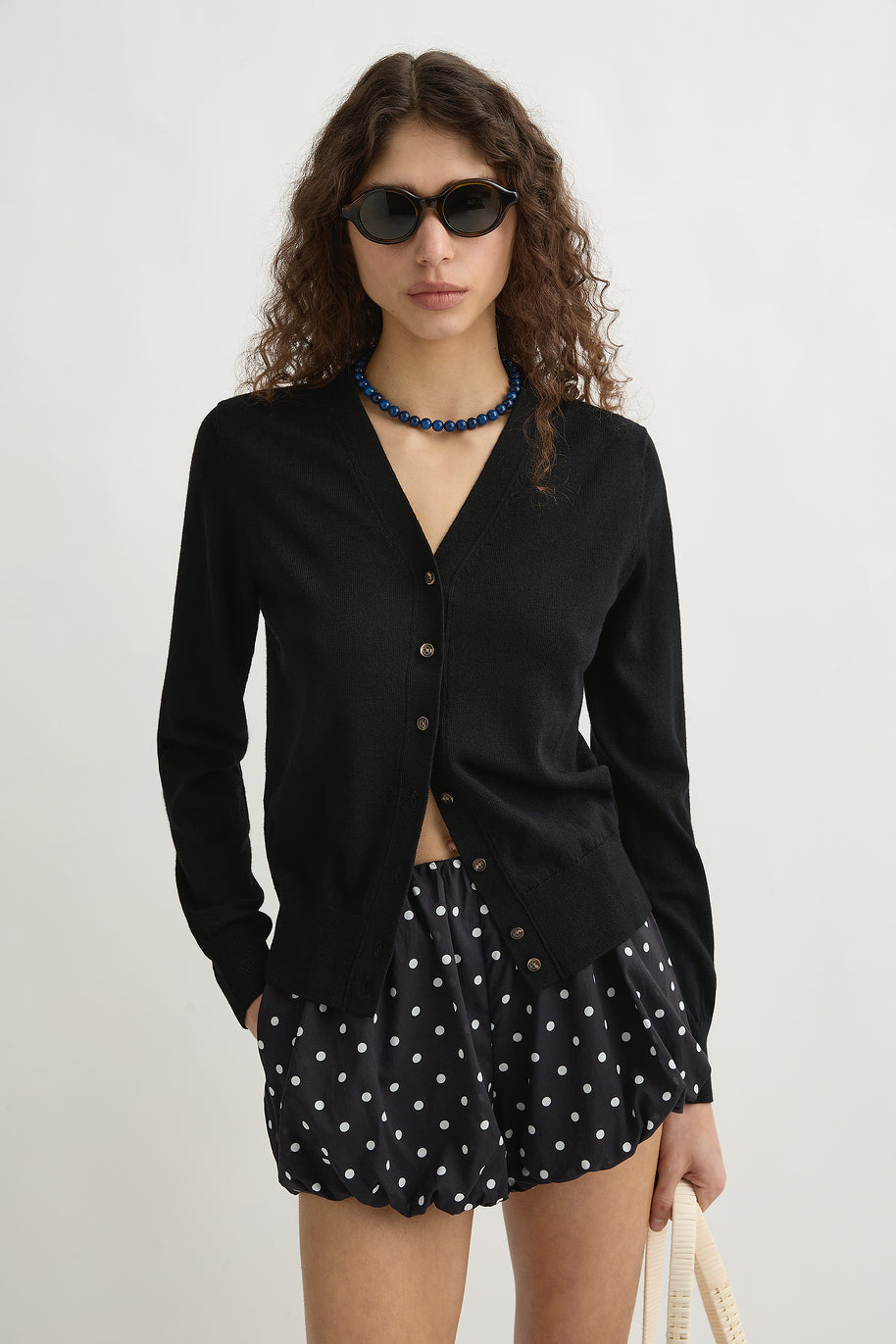 pois double mesh Cardigan【black】 pois double mesh Cardigan【black】 Double mesh C/D | pois