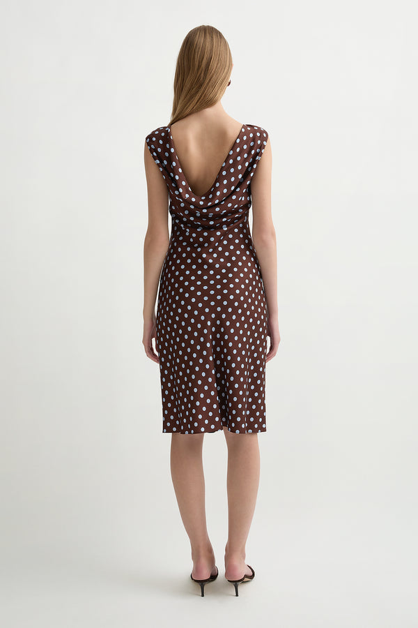 LEO DRESS - CHOCOLATE POLKA DOT